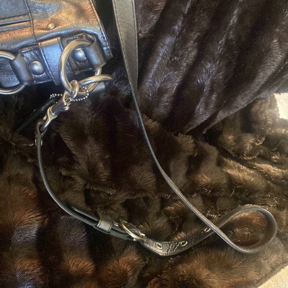 Metallic Gray Coach Purse - Picture 2 of 5